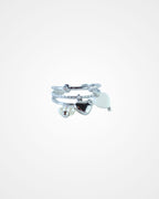 Layered Charms silver ring
