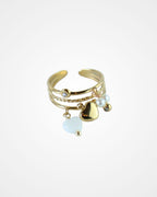 Layered Charms Gold ring