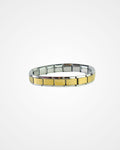 Pulsera Italiana Dorada Bordes Plata