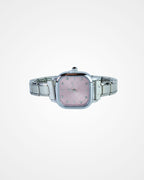Reloj italiano Clasico Plata y Rosa