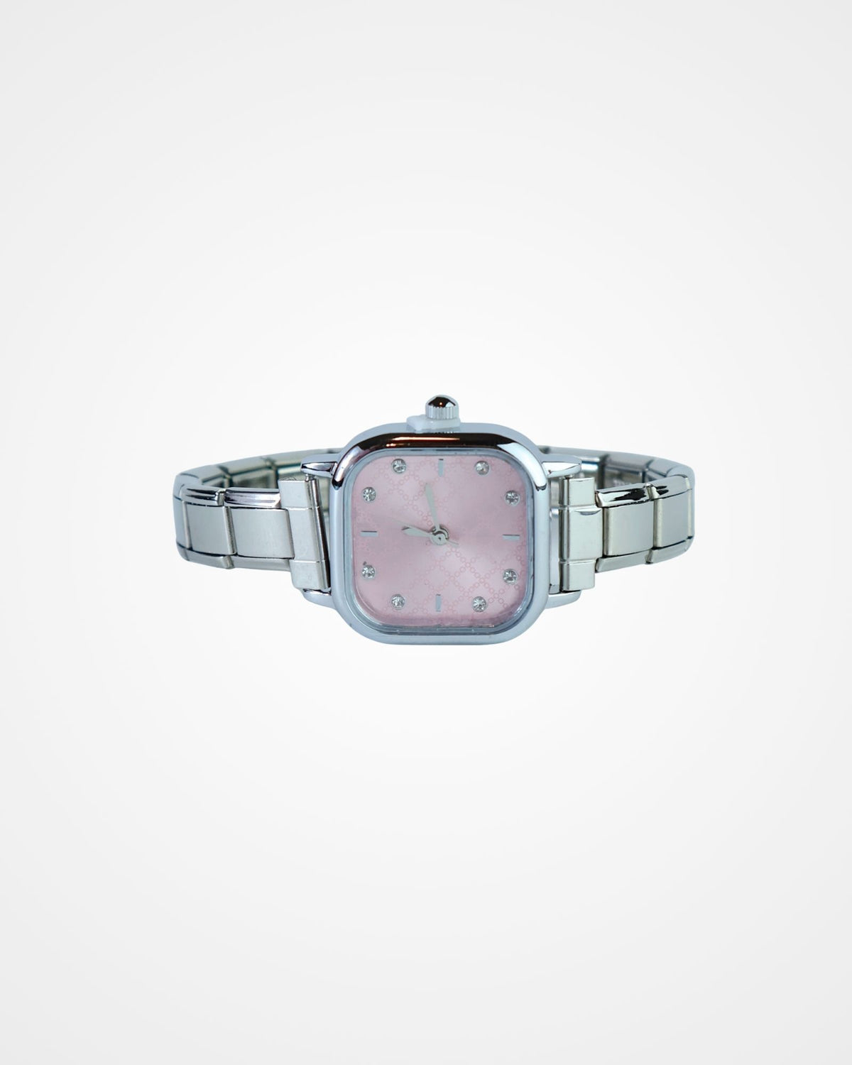 Reloj italiano Clasico Plata y Rosa