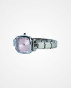 Reloj italiano Clasico Plata y Rosa
