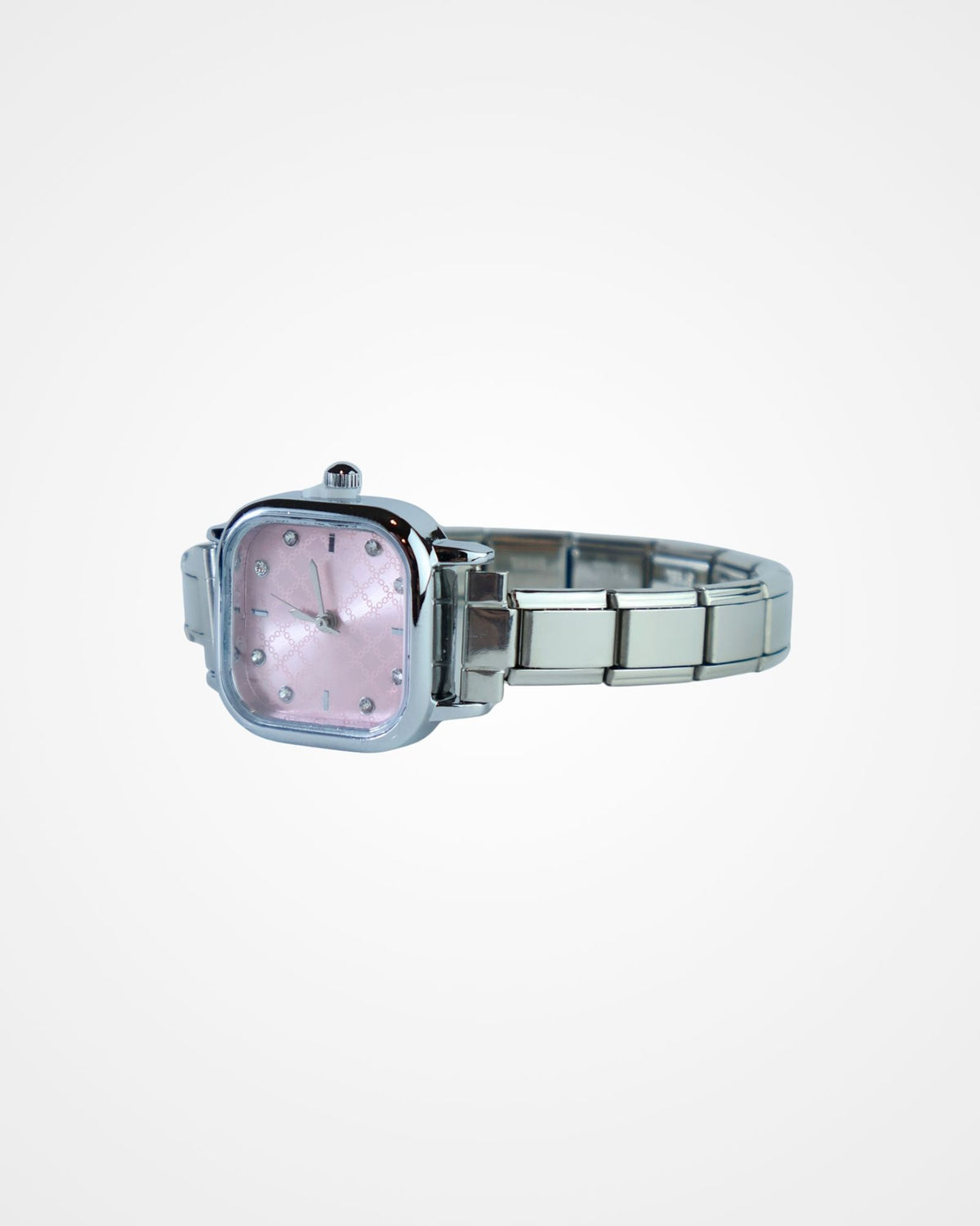 Reloj italiano Clasico Plata y Rosa