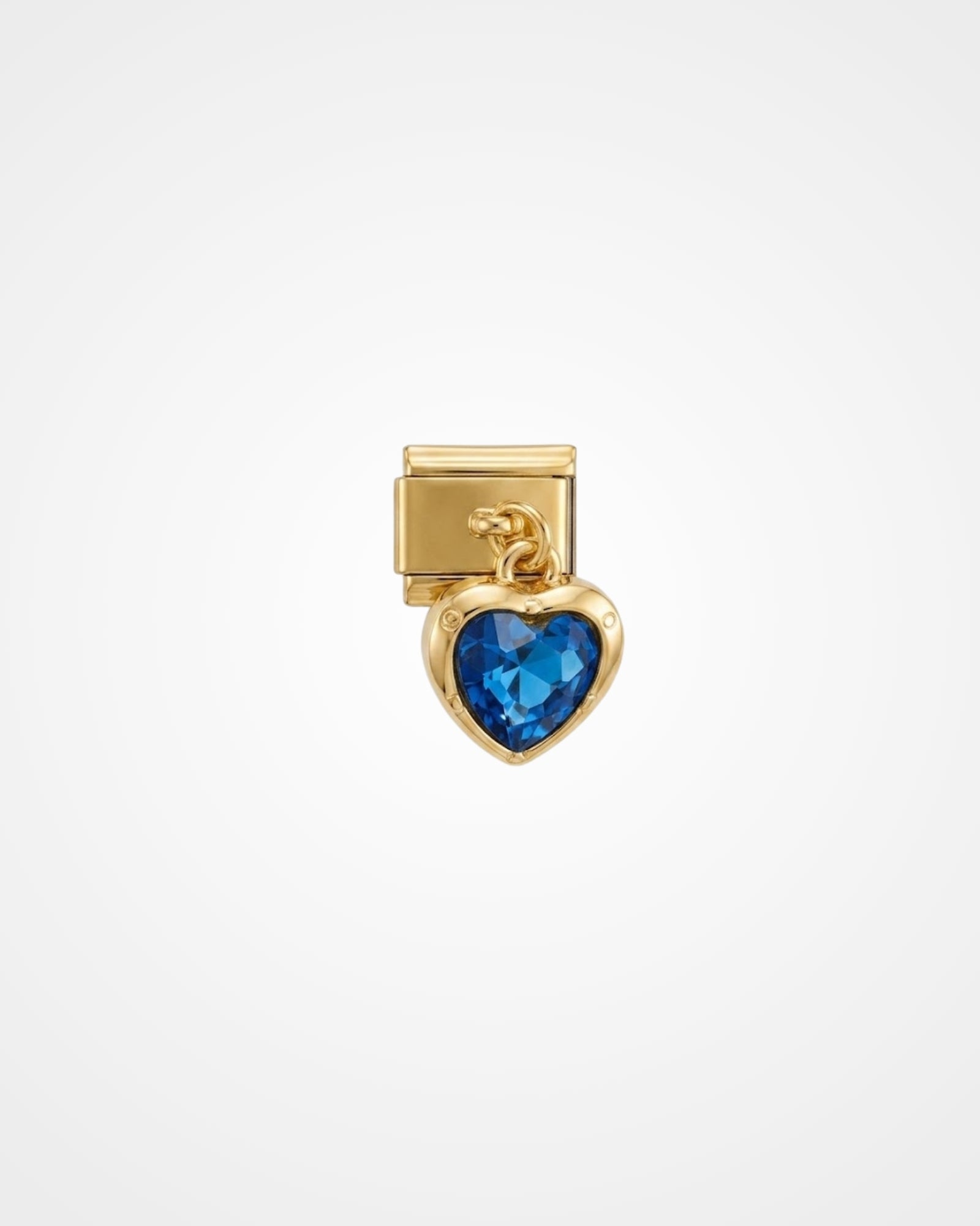 Charm Colgante Corazón Vintage Azul