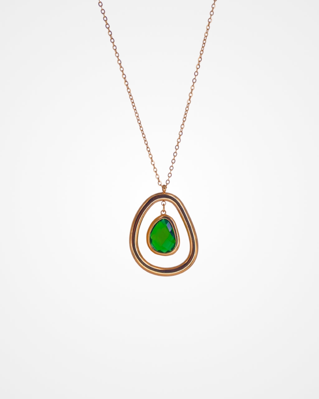 Oval Green Necklace