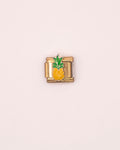 Charm Piña de Acero Inoxidable dorado para Brazalete Italiano