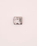 Charm Poodle de Acero Inoxidable plateado para Brazalete Italiano