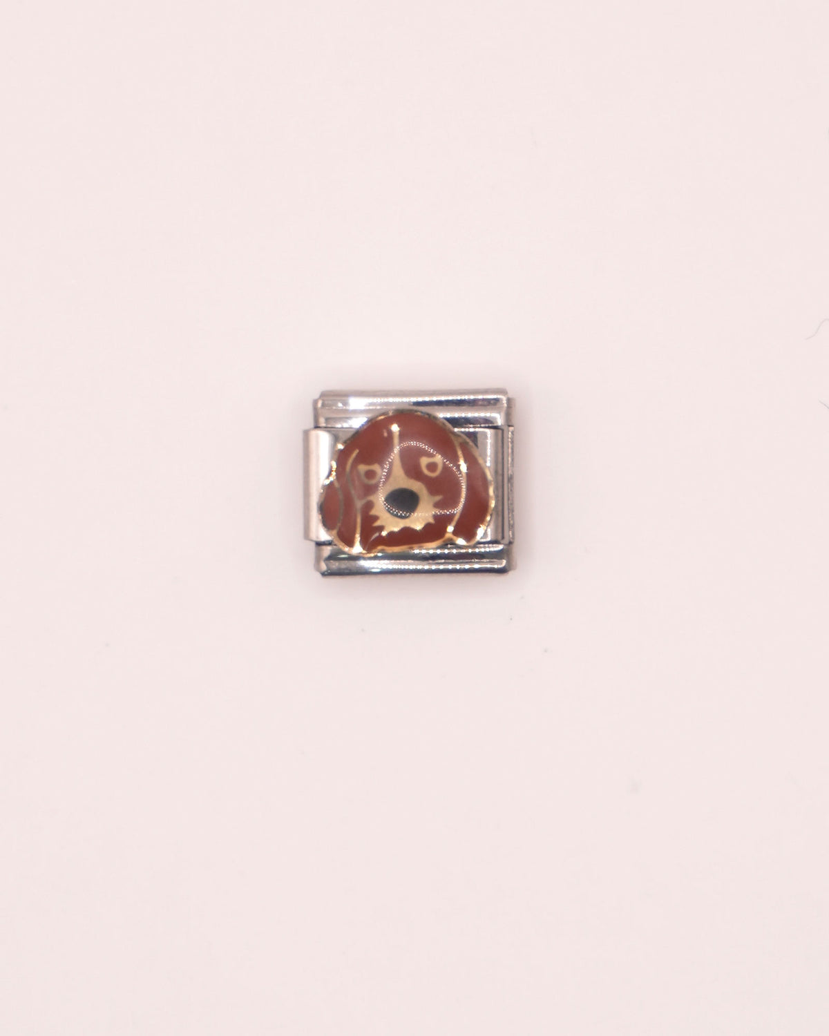 Charm Cocker Perrito de Acero Inoxidable plateado para Brazalete Italiano