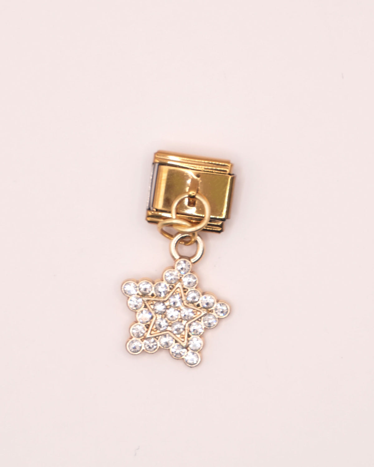 Charm Estrella Colgante de Acero Inoxidable dorado para Brazalete Italiano
