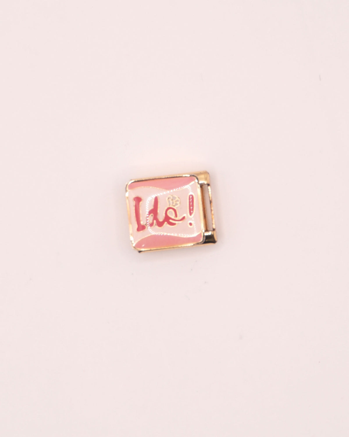 Charm Frase I do!  de Acero Inoxidable dorado para Brazalete Italiano