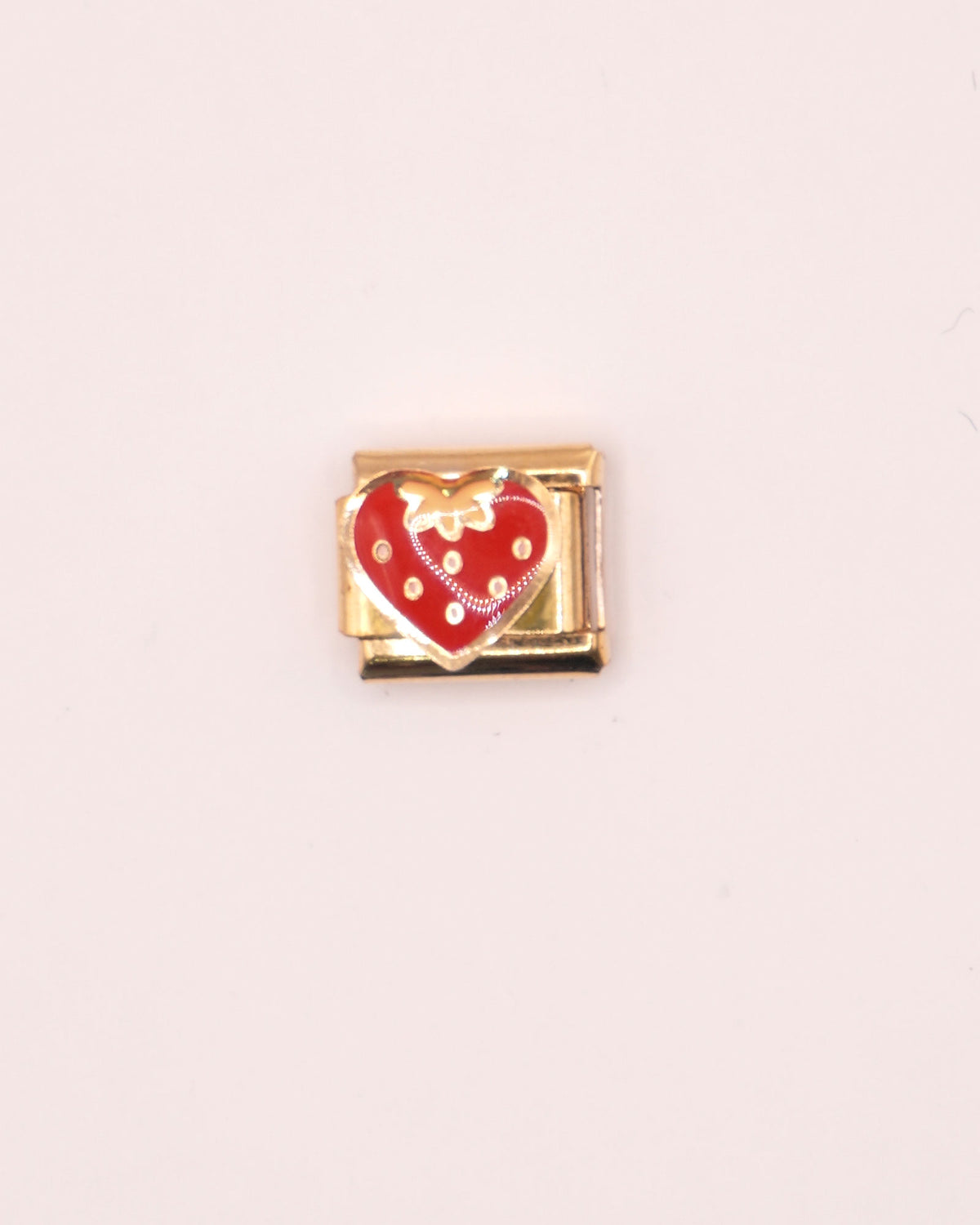 Charm Fresa Mod 01 de Acero Inoxidable dorado para Brazalete Italiano