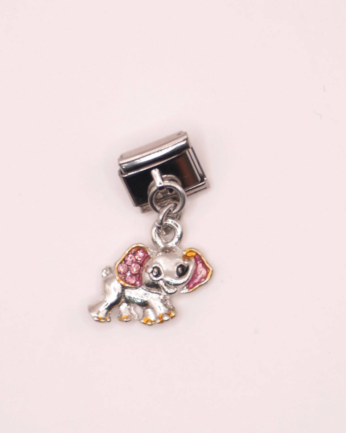Charm Elefante Colgante de Acero Inoxidable dorado para Brazalete Italiano