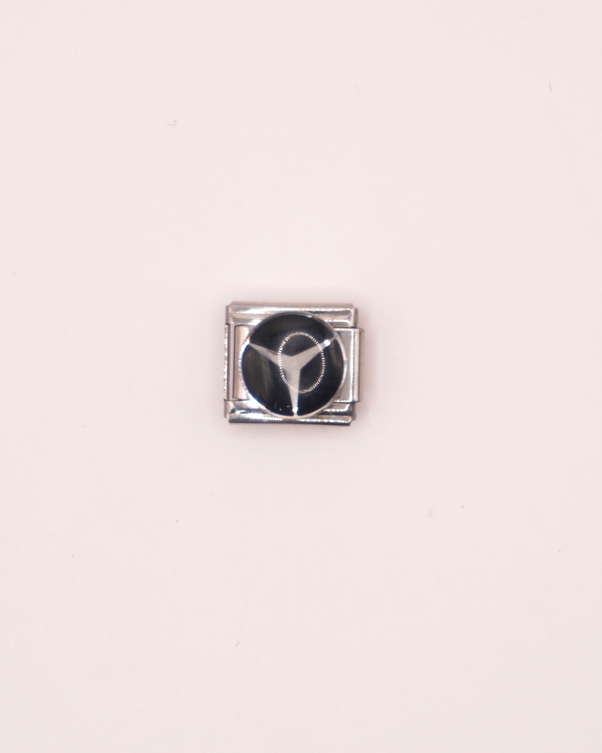 Charm Marca de Autos 02 de Acero Inoxidable Plateado para Brazalete Italiano