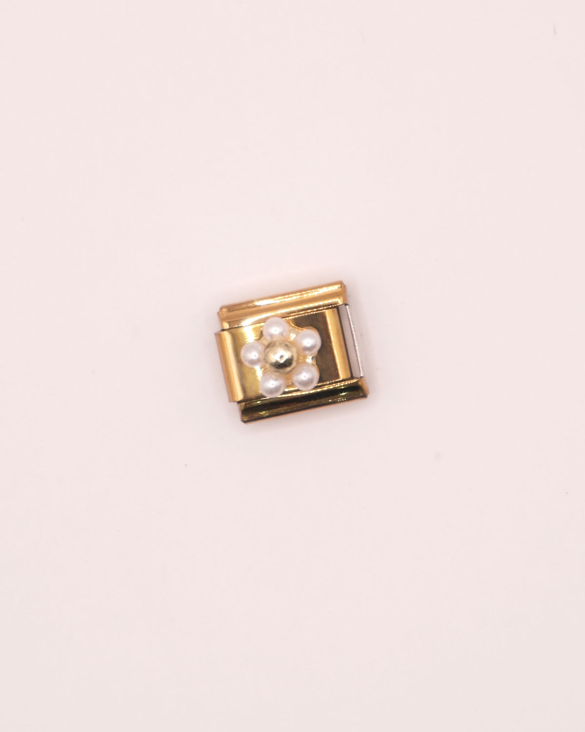 Charm Daysi de Acero Inoxidable Dorado para Brazalete Italiano