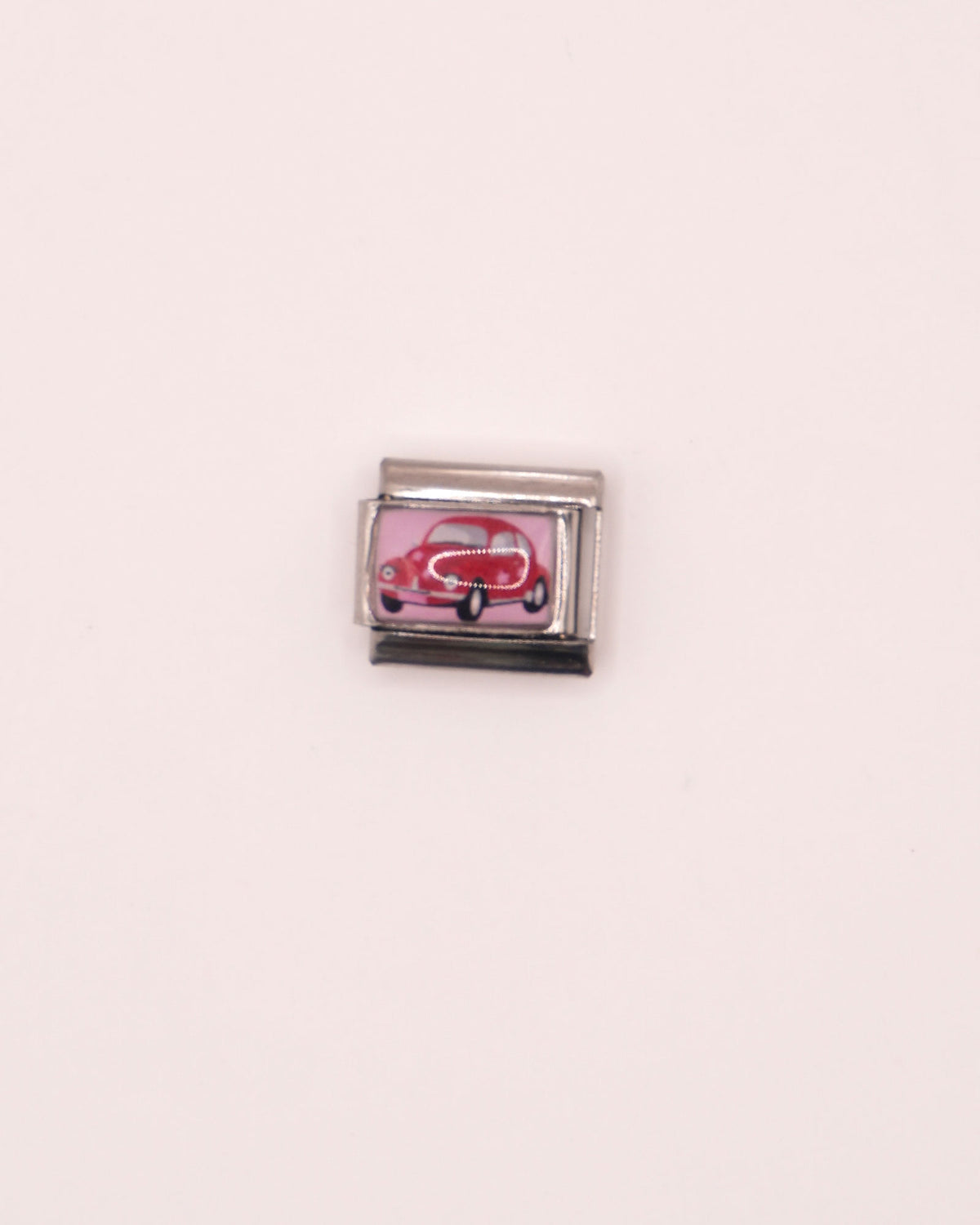 Charm Auto Clásico de Acero Inoxidable plateado para Brazalete Italiano
