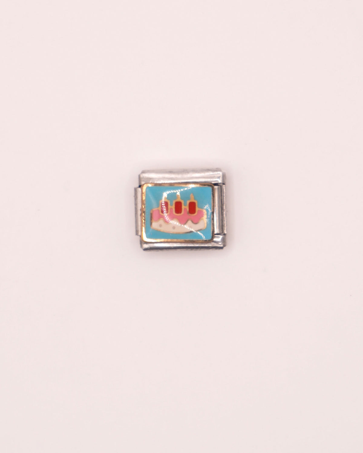 Charm Cumpleaños de Acero Inoxidable plateado para Brazalete Italiano