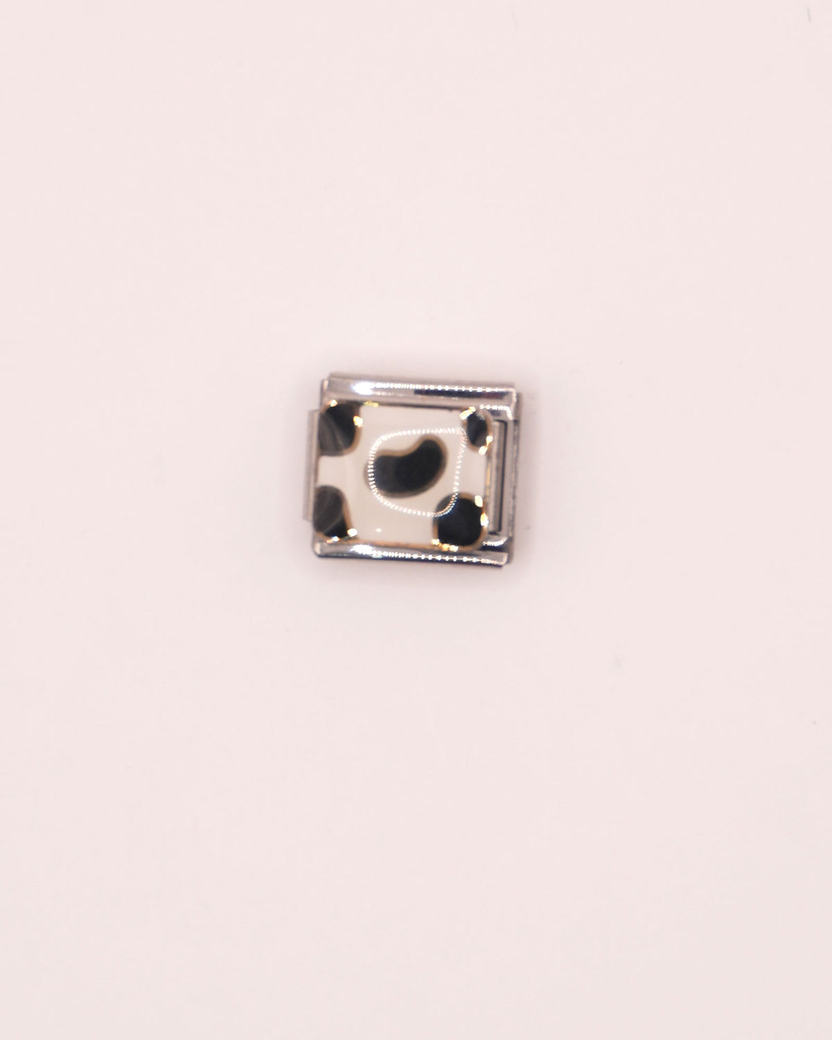 Charm Dalmata de Acero Inoxidable plateado para Brazalete Italiano