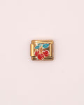 Charm Cherry 01 de Acero Inoxidable dorado para Brazalete Italiano
