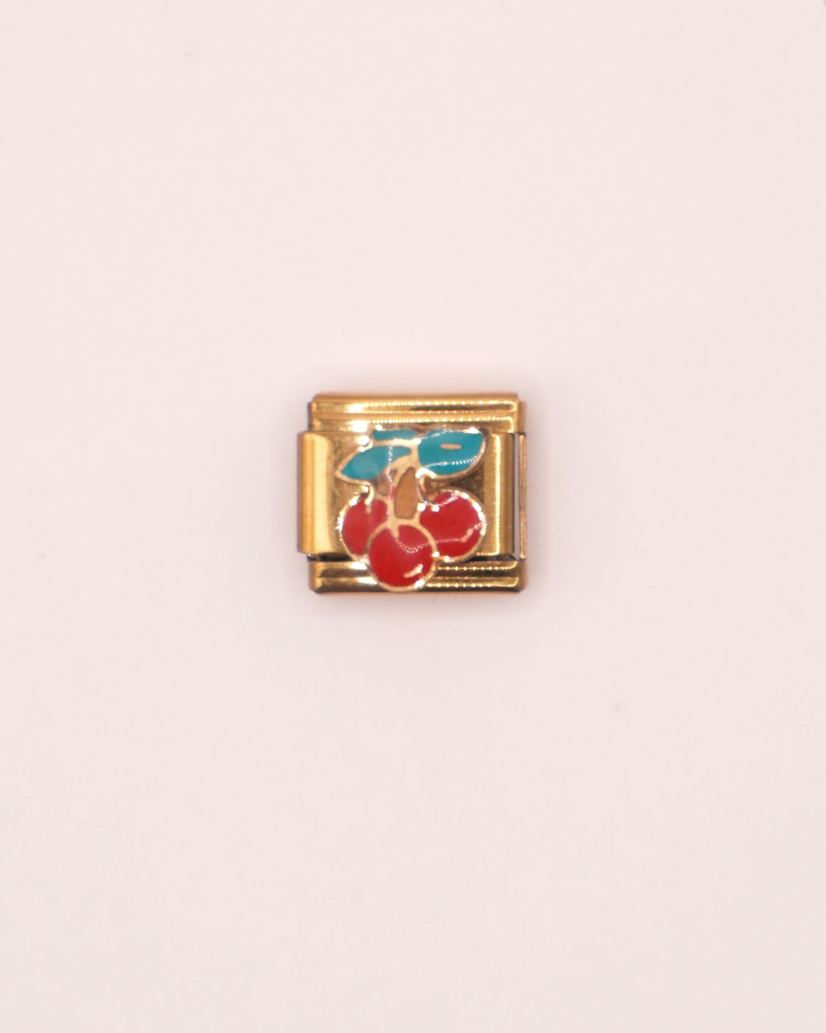 Charm Cherry 01 de Acero Inoxidable dorado para Brazalete Italiano