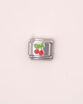 Charm Cherry 02 de Acero Inoxidable plateado para Brazalete Italiano