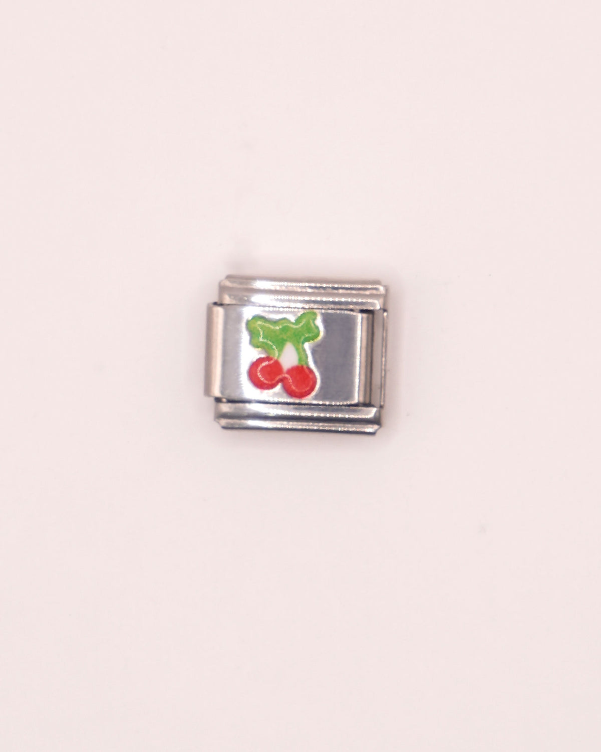 Charm Cherry 02 de Acero Inoxidable plateado para Brazalete Italiano