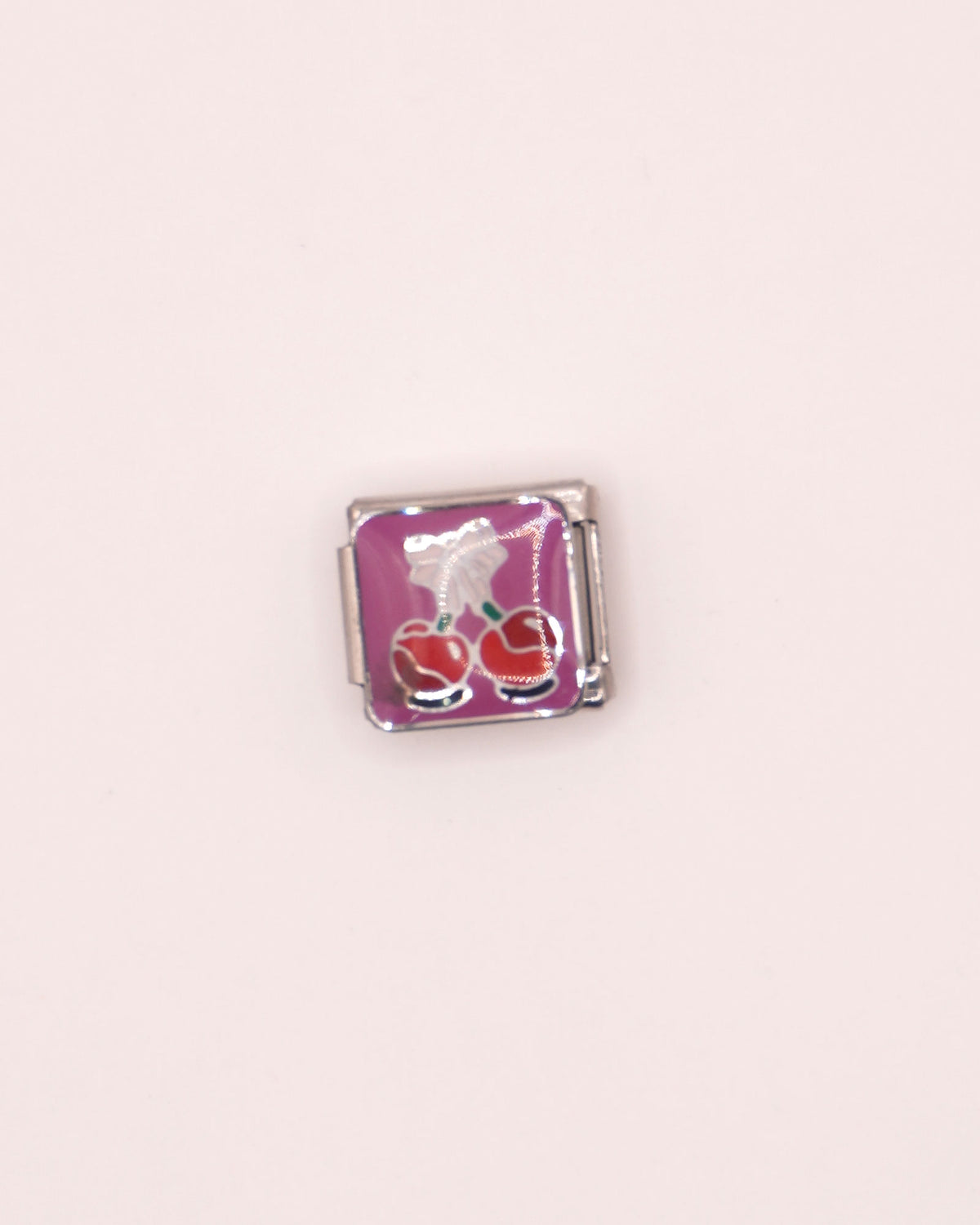 Charm Cherry 03 de Acero Inoxidable plateado para Brazalete Italiano