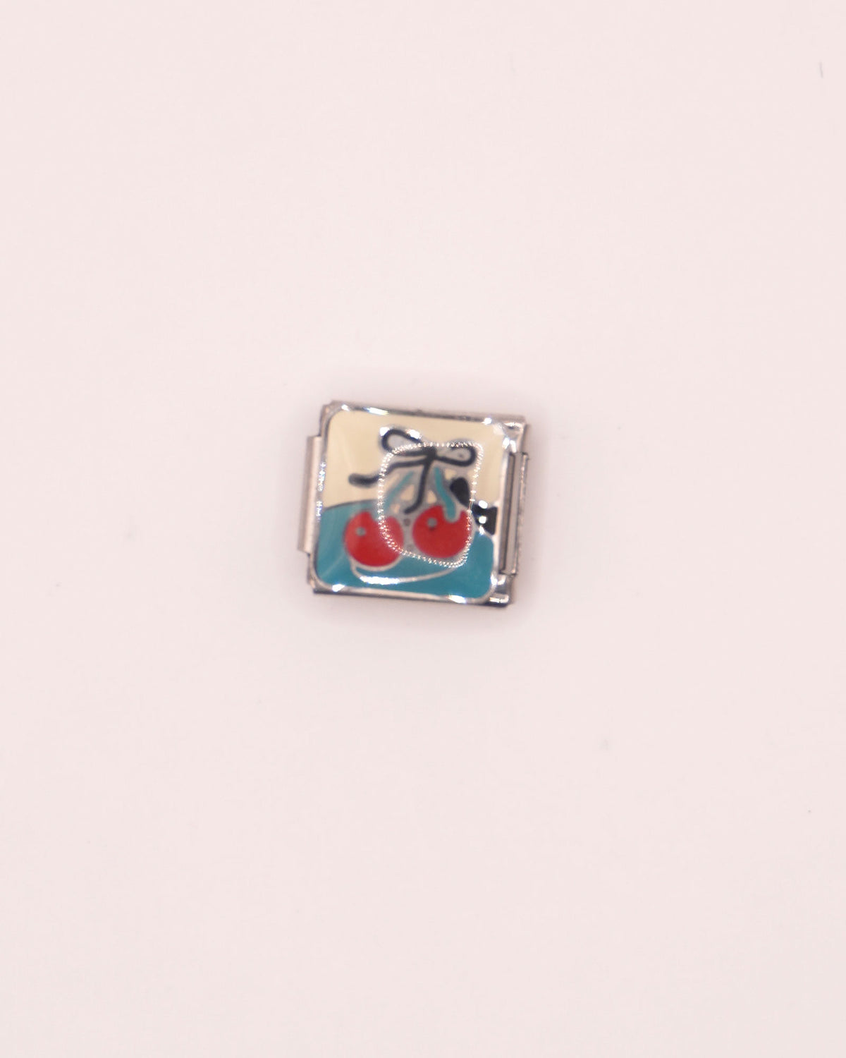 Charm Cherry 05 de Acero Inoxidable plateado para Brazalete Italiano