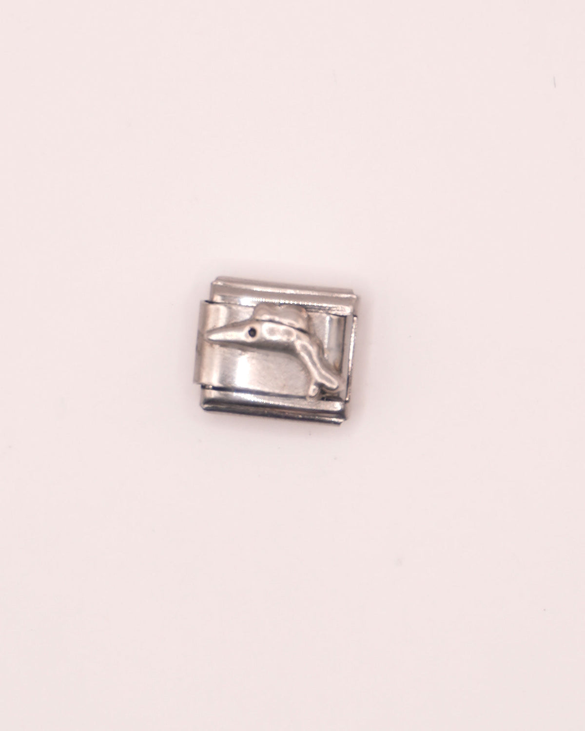 Charm Pez Espada de Acero Inoxidable Plateado para Brazalete Italiano