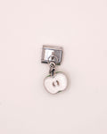 Charm Manzana de Acero Inoxidable Plateado para Brazalete Italiano
