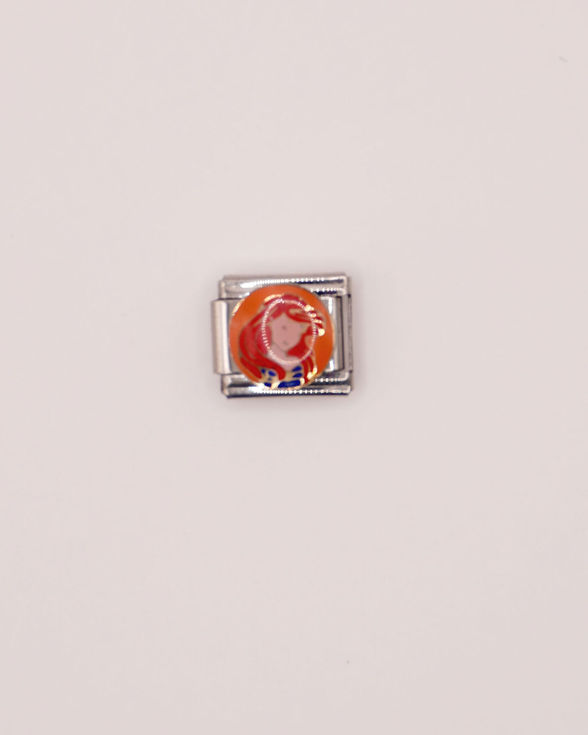 Charm Mermaid Princess de Acero Inoxidable plateado para Brazalete Italiano.