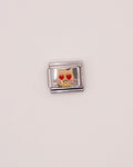 Charm Gatito Enamorado de Acero Inoxidable plateado para Brazalete Italiano.