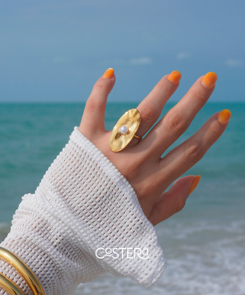 Salted Gold ring