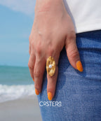 Salted Gold ring