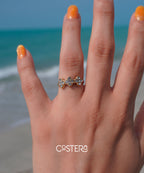 Daisies  gold ring