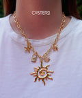 Collar Costera Personalizado + 4 dijes + Statement Charm