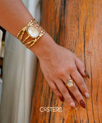 Nacar chunky ring