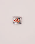 Charm Pez payaso de Acero Inoxidable plateado para Brazalete Italiano.